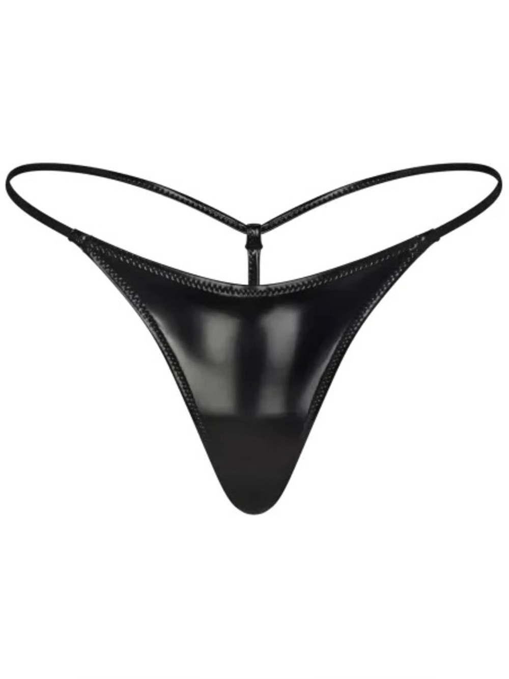 Skims Patent Faux Leather Swim Micro String Thong